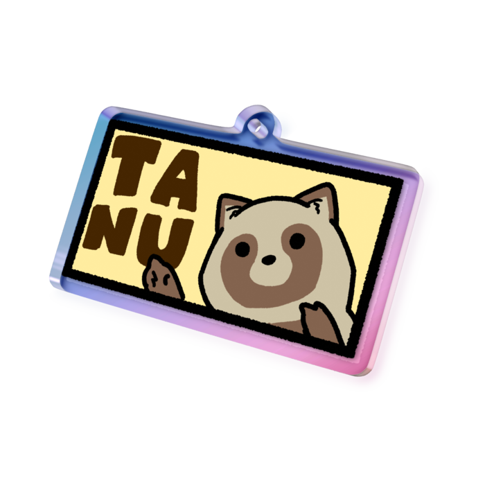 オーロラアクリルキーホルダー - 50 × 50mm