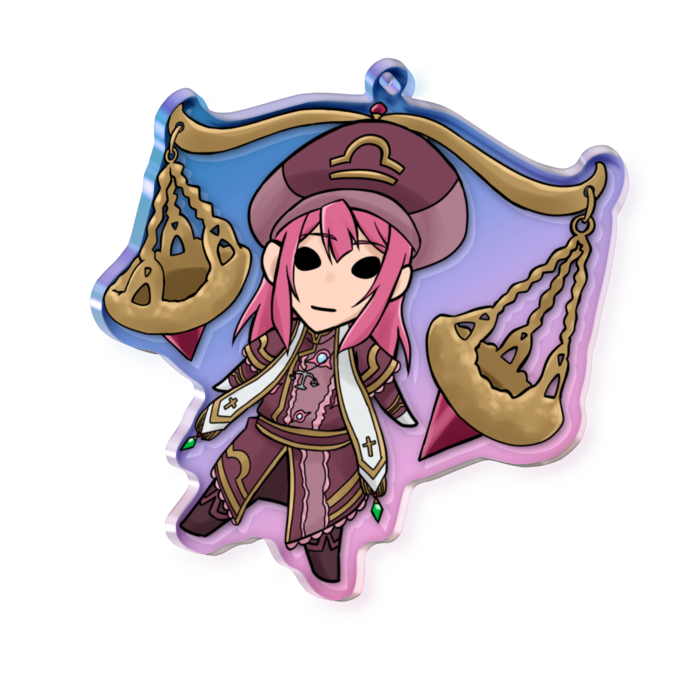 オーロラアクリルキーホルダー - 70 × 70mm