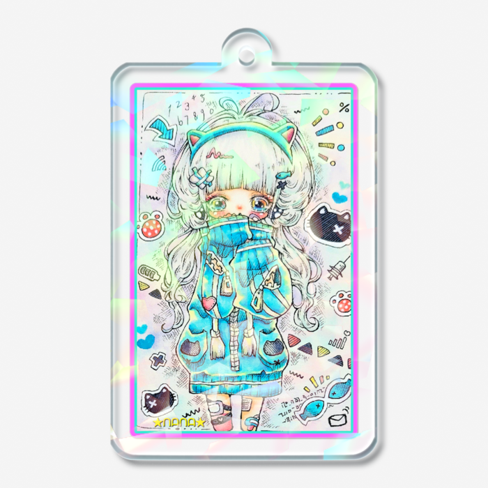 ホログラムアクリルキーホルダー - 50 × 50mm