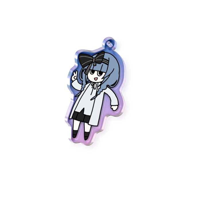 オーロラアクリルキーホルダー - 70 × 70mm