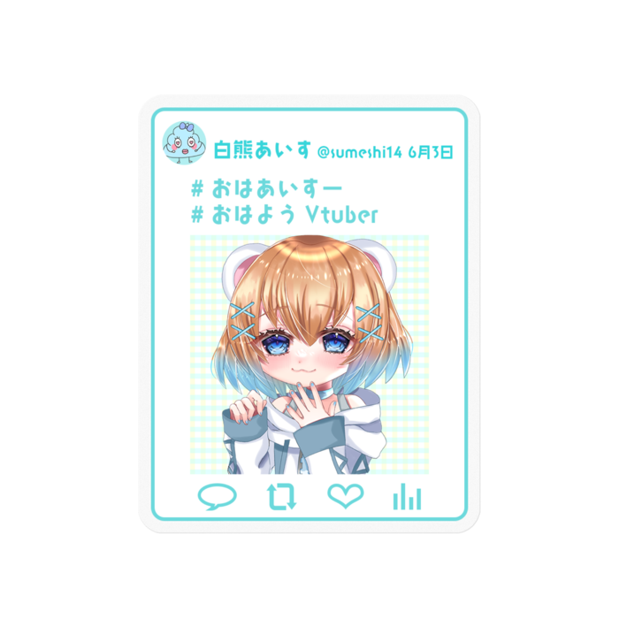 ステッカー - 100 x 100 (mm)