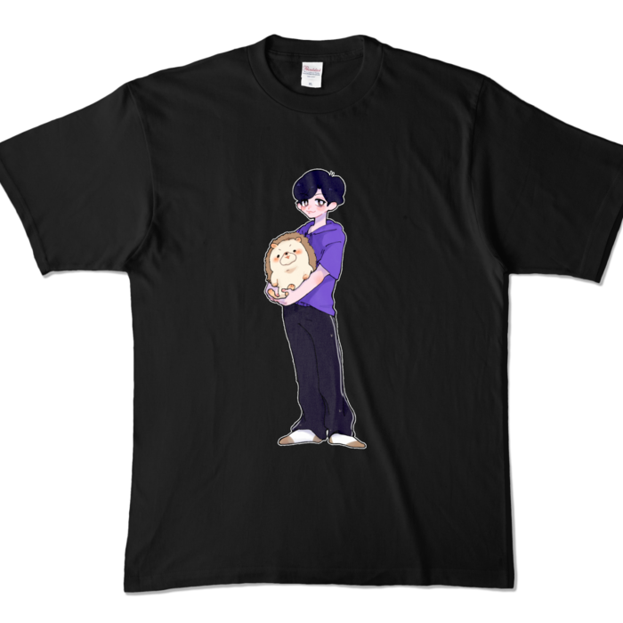 カラーTシャツ - XL - ブラック (濃色)(正面プリント)