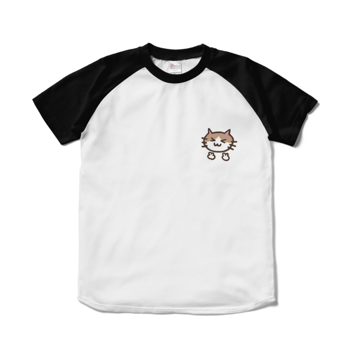 ラグランTシャツ - S - ホワイト×ブラック