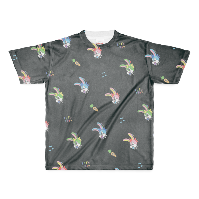 フルグラフィックTシャツブラック - M - 両面印刷