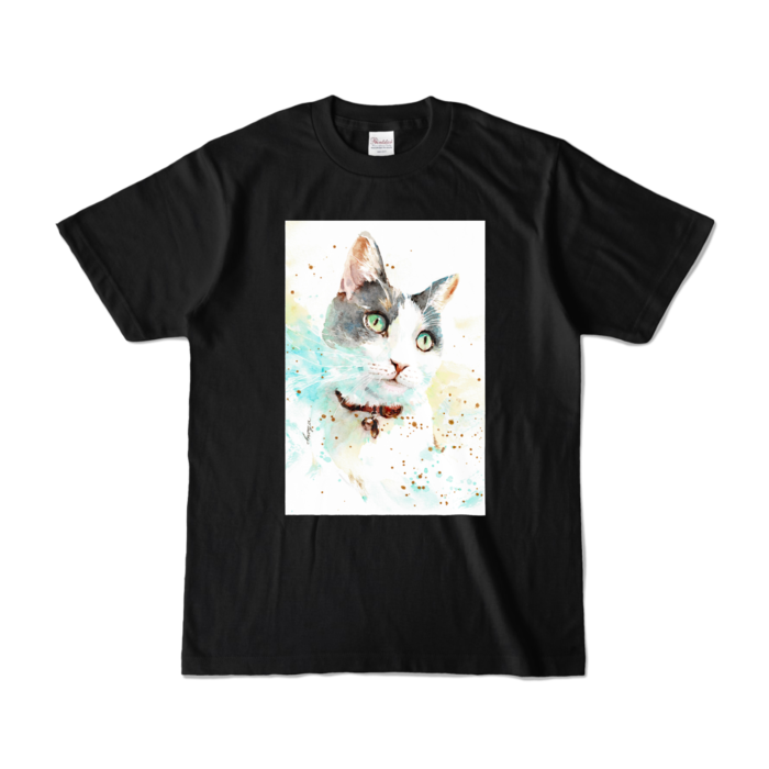 【Tシャツ猫B_黒】Mサイズ