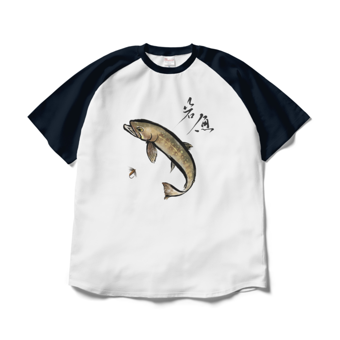 ラグランTシャツ - XL - ホワイト×ネイビー