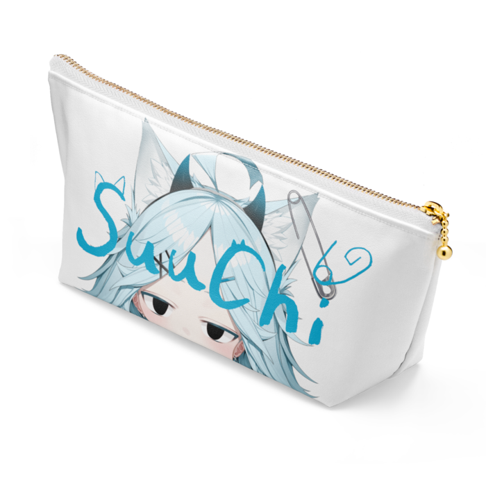 ポーチ - 長さ21.5cm / 高さ10cm - ホワイト