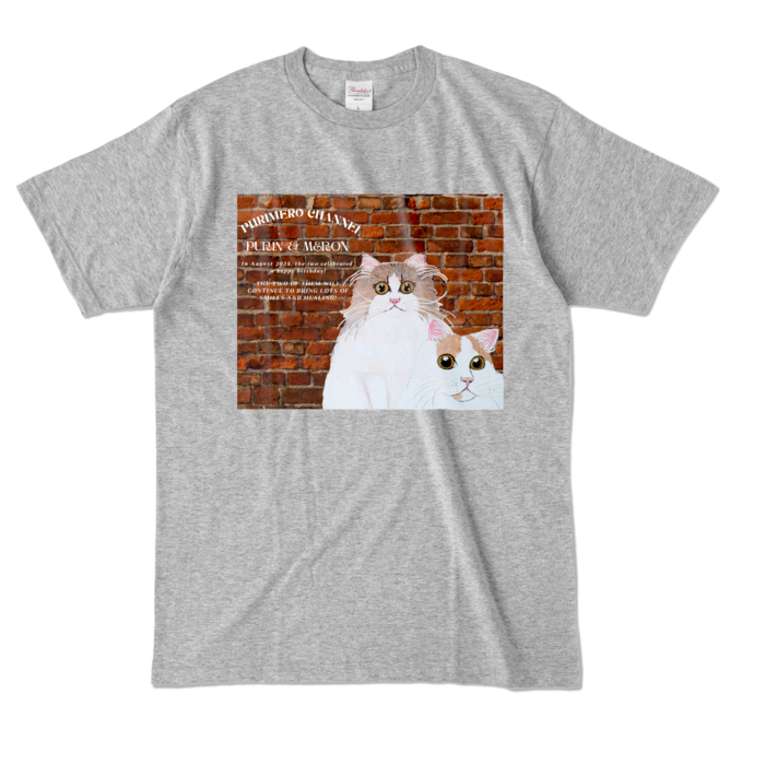 カラーTシャツ - L - 杢グレー (濃色)