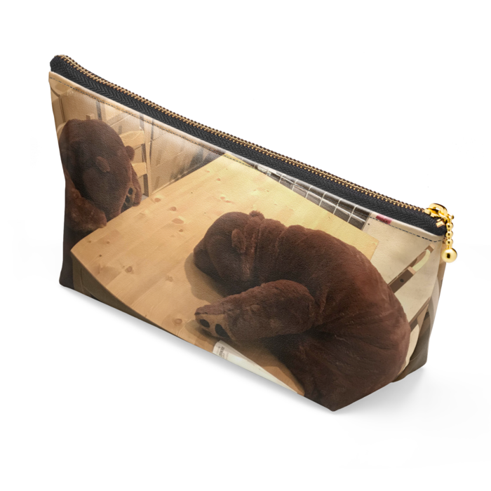 ポーチ - 長さ21.5cm / 高さ10cm - ブラック