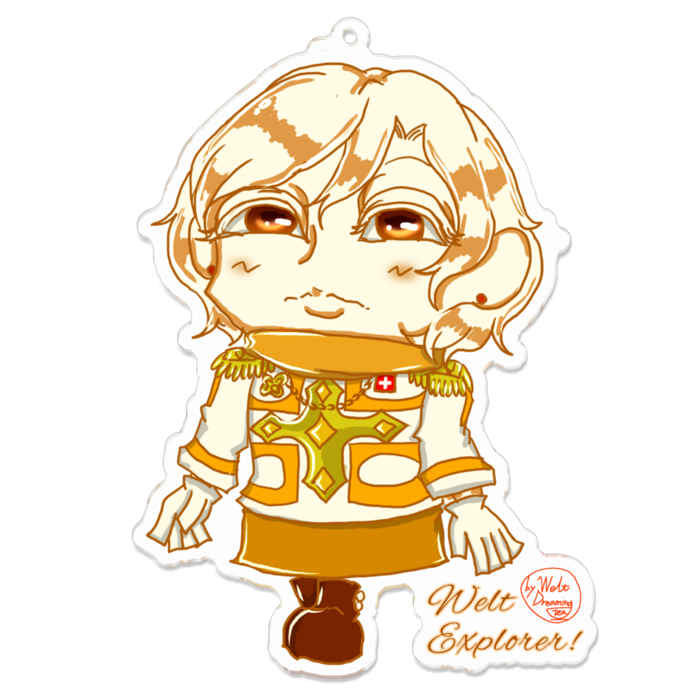 アクリルキーホルダー（コーティング） - 100 x 100 (mm)