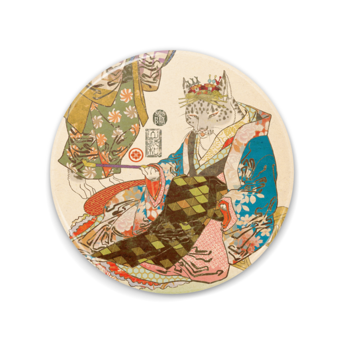 猫浮世絵 猫花魁 03 缶ミラー Neco Ukiyoe Neco Oiran 03 樂陽堂 Rakuyou Dou Booth