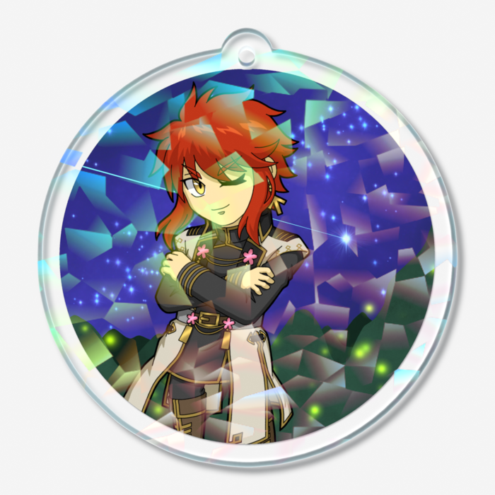 ホログラムアクリルキーホルダー - 50 × 50mm