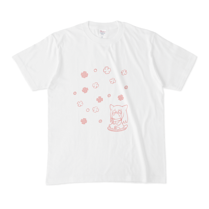 NEKO DAISUKI「ほろほろNEKO」Tシャツ - M - 白