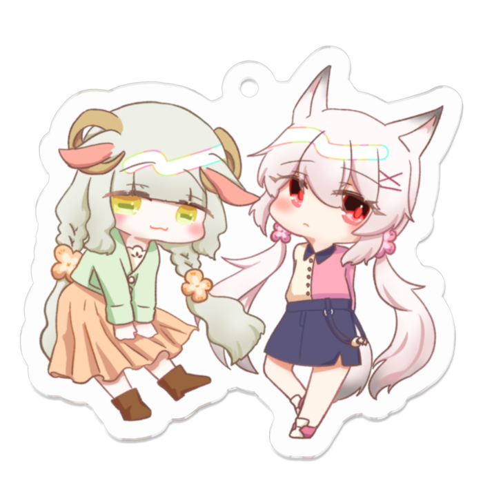 アクリルキーホルダー（コーティング） - 50 x 50 (mm)