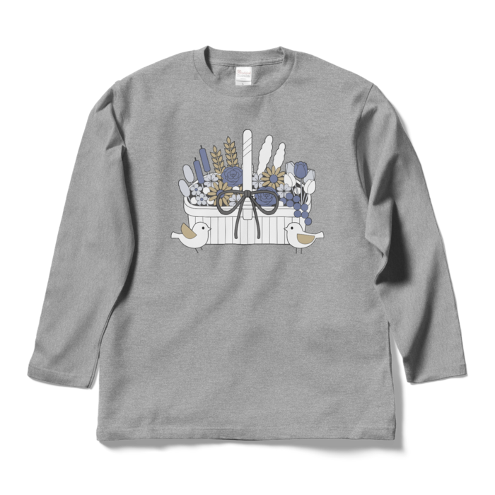 ロングスリーブTシャツA　灰色　L