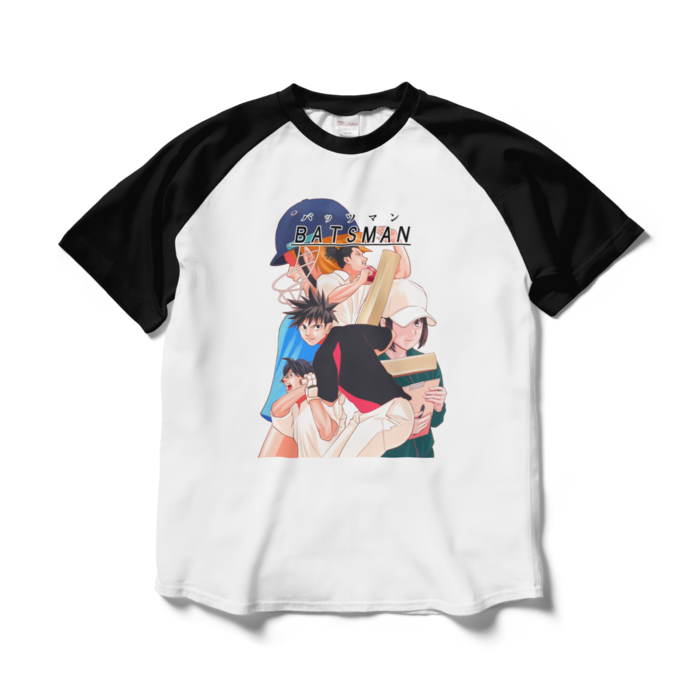 ラグランTシャツ - L - ホワイト×ブラック