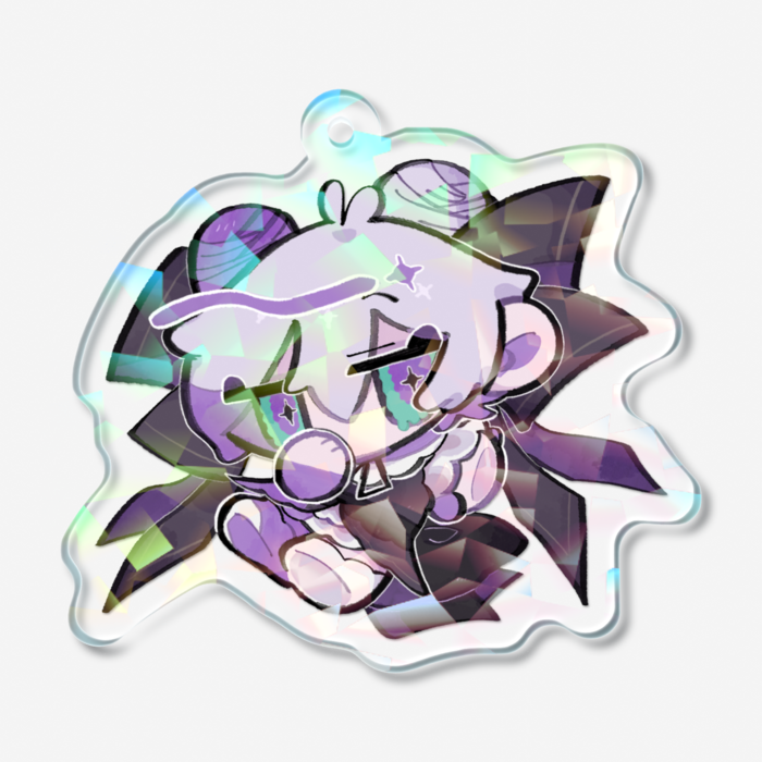 ホログラムアクリルキーホルダー - 50 × 50mm