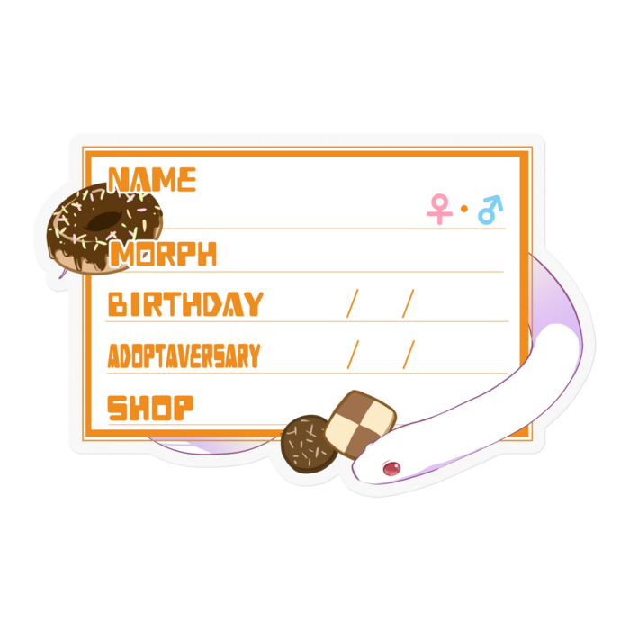 【🐍お名前ステッカー】カリキン(ブリザード) ‐お菓子(英語)