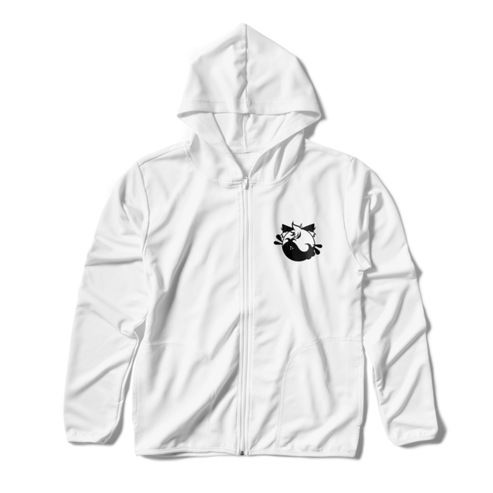月海塩ジップパーカー - S - ホワイト