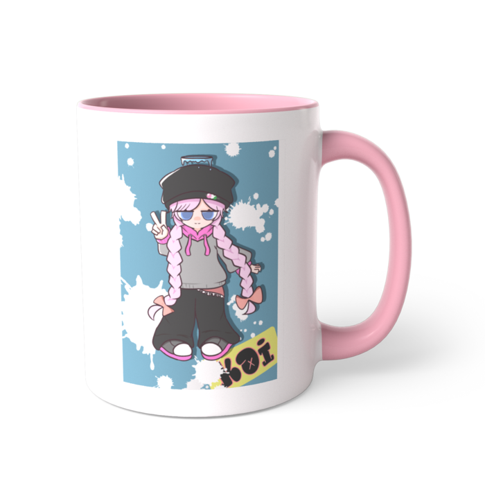 ツートンカラーマグカップ - 直径 8.2cm / 高さ 9.5cm