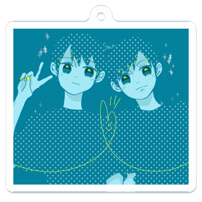アクリルキーホルダー - 50 x 50 (mm)