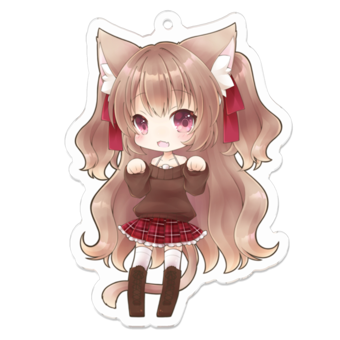 猫撫まふ あくりるきーほるだー ほわいてぃあ Booth