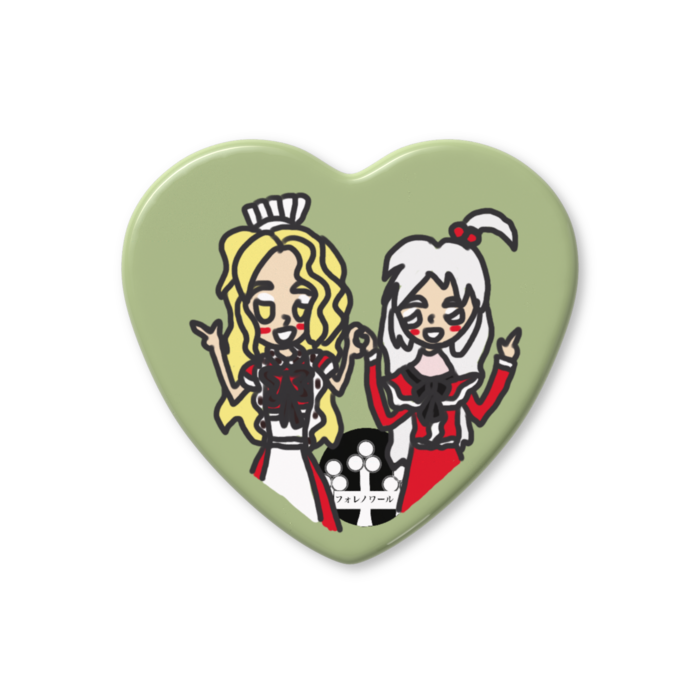 神綺&夢子_ハート缶バッジ