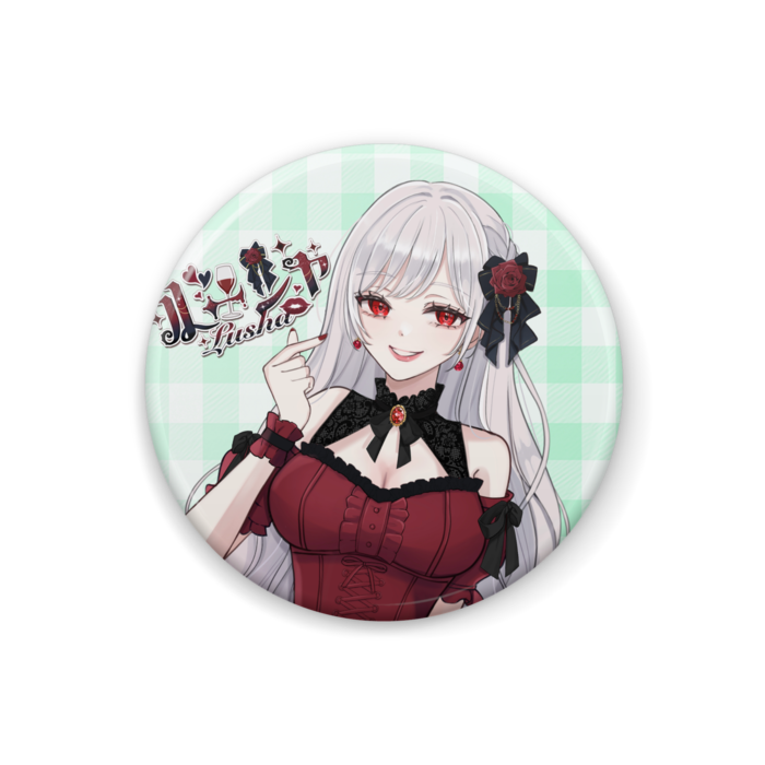 チェックルーシャ　缶バッジ - 32mm