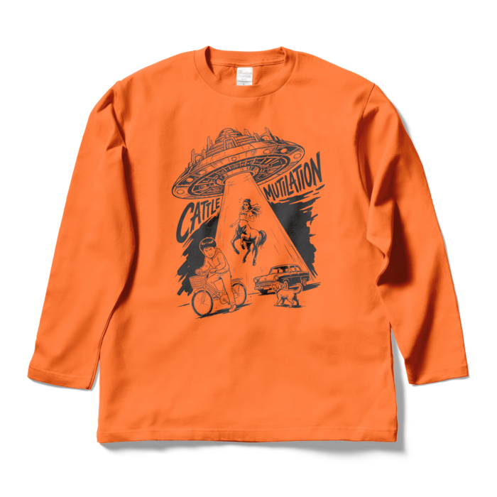 ロングスリーブTシャツ - L - オレンジ