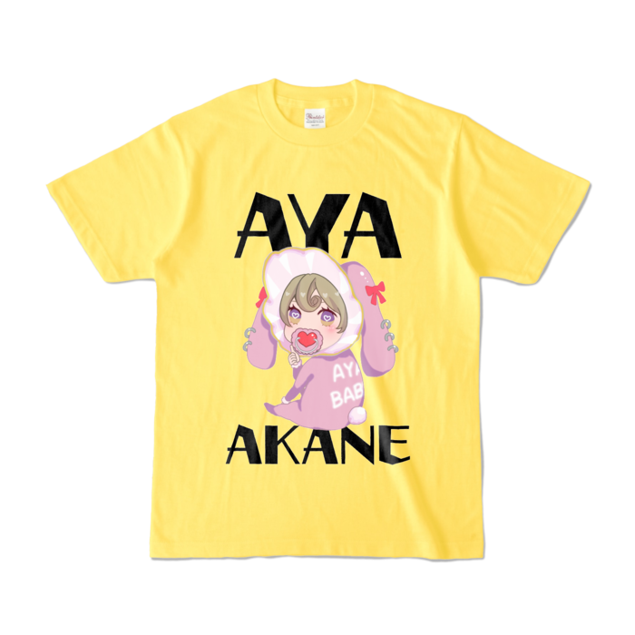 【あやばぶ🍼】カラフルTシャツ - S - イエロー (濃色)