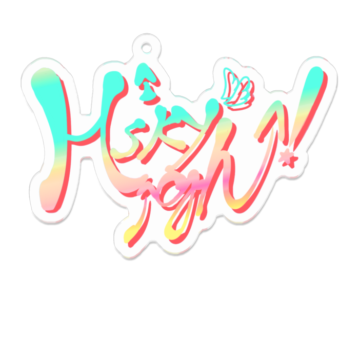 アクリルキーホルダー（コーティング） - 70 x 70 (mm)