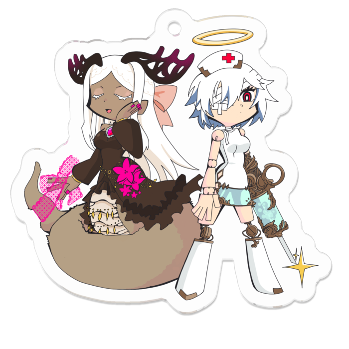 アクリルキーホルダー - 50 x 50 (mm)