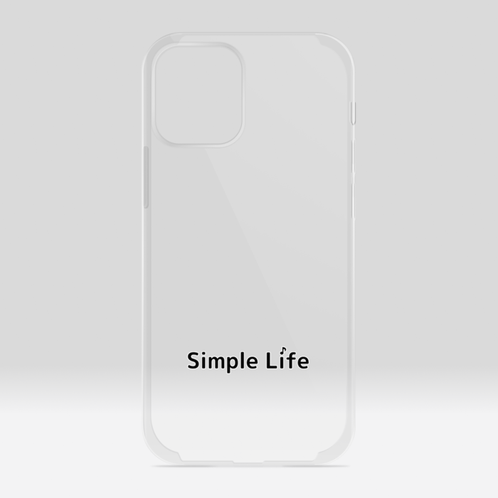 クリアiPhoneケースA　Simple Life♪　iPhone 12mini
