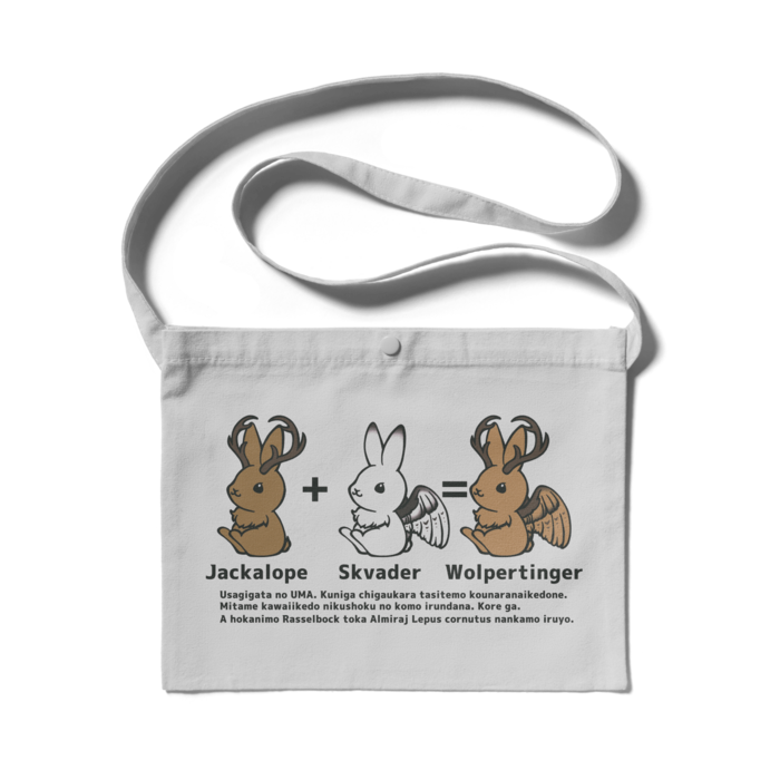 サコッシュ（グレー） - 300 x 230 (mm)