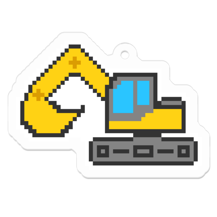 白背景アリver.アクキー - 50 x 50 (mm)(1)