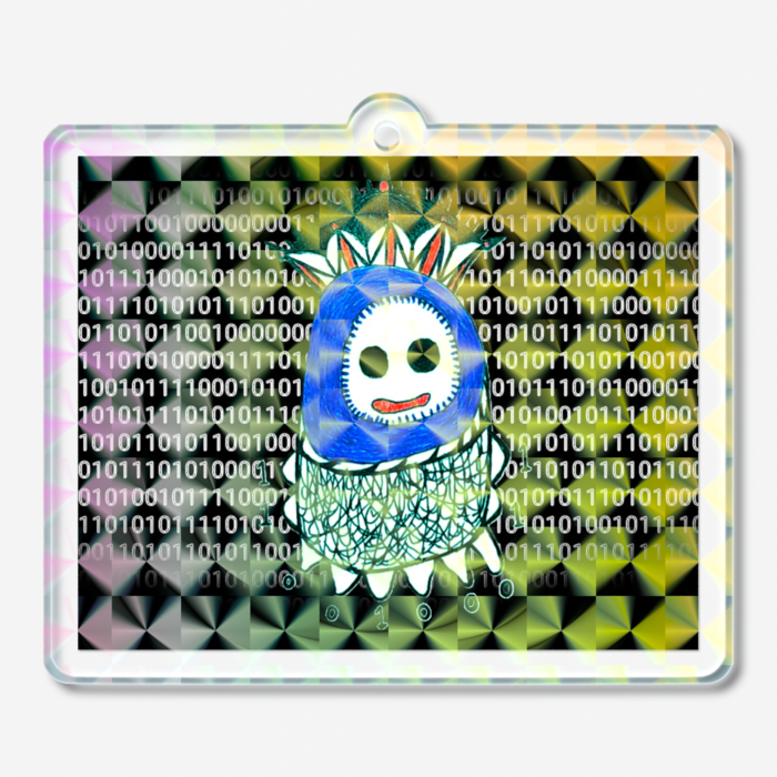 ホログラムアクリルキーホルダー - 50 × 50mm