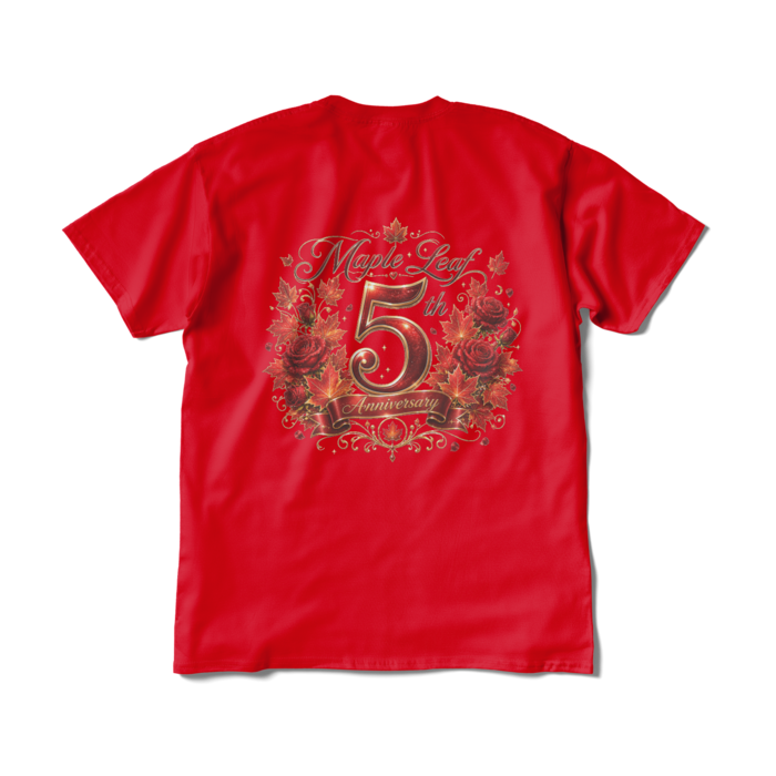 Tシャツ（短納期） - XL - レッド(1) 後ろ