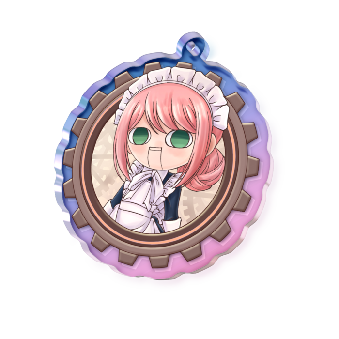 オーロラアクリルキーホルダー - 50 × 50mm