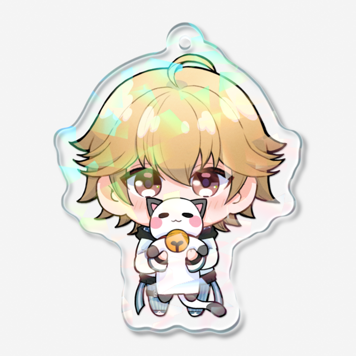 ホログラムアクリルキーホルダー(白) Sサイズ