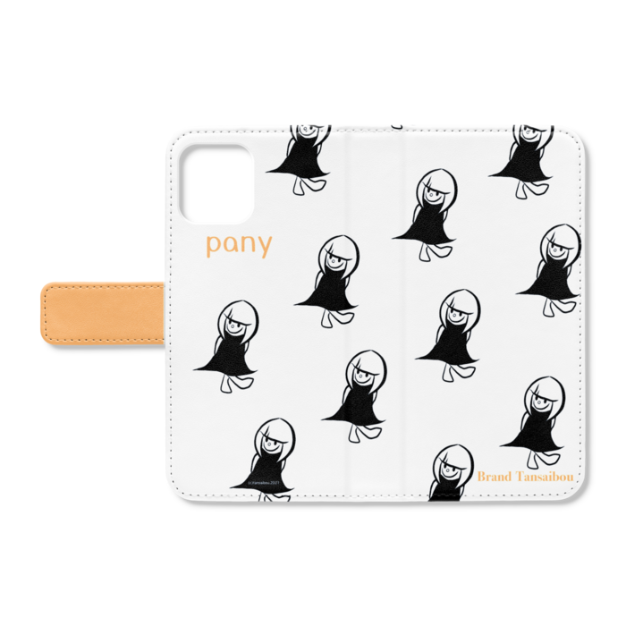 手帳型iPhoneケース - iPhone11Pro - ストラップ穴 なし(ホワイト)