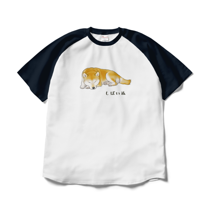 ラグランTシャツ - XL - ホワイト×ネイビー / Size XL, White & Navy