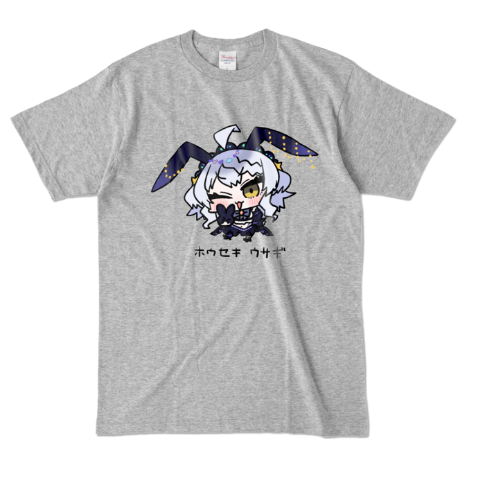 ホウセキウサギTシャツ - Lサイズ -  杢グレイ