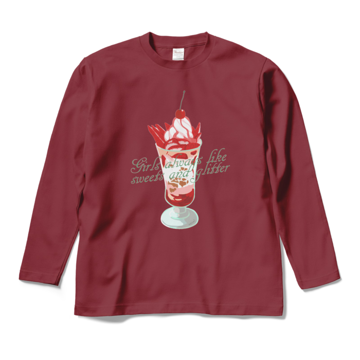 ロングスリーブTシャツ - M - バーガンディ