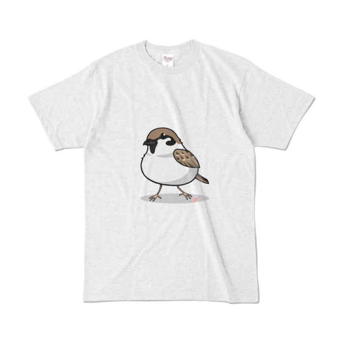 カラーTシャツ文字なし - L - アッシュ (淡色)