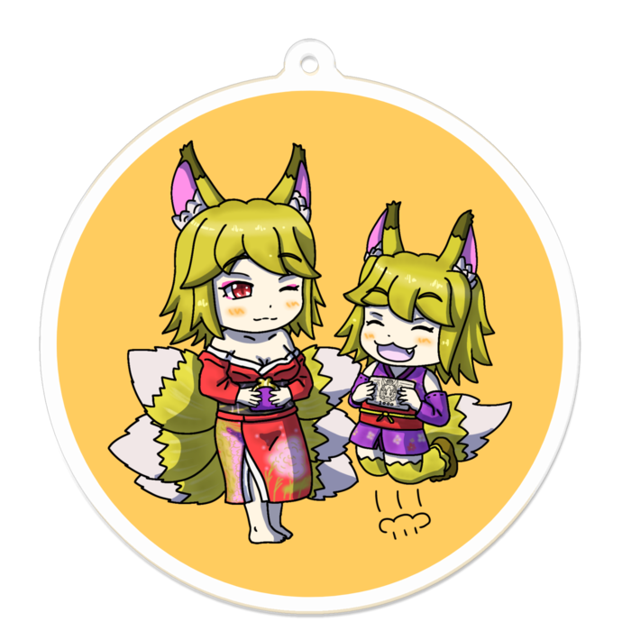 アクリルキーホルダー 円形縁取り- 70 x 70 (mm)