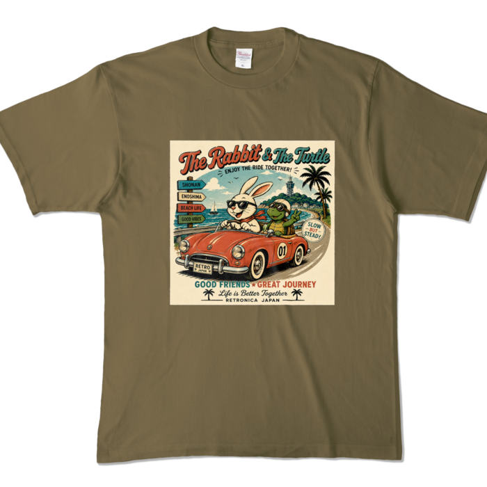 カラーTシャツ - XL - オリーブ (濃色)