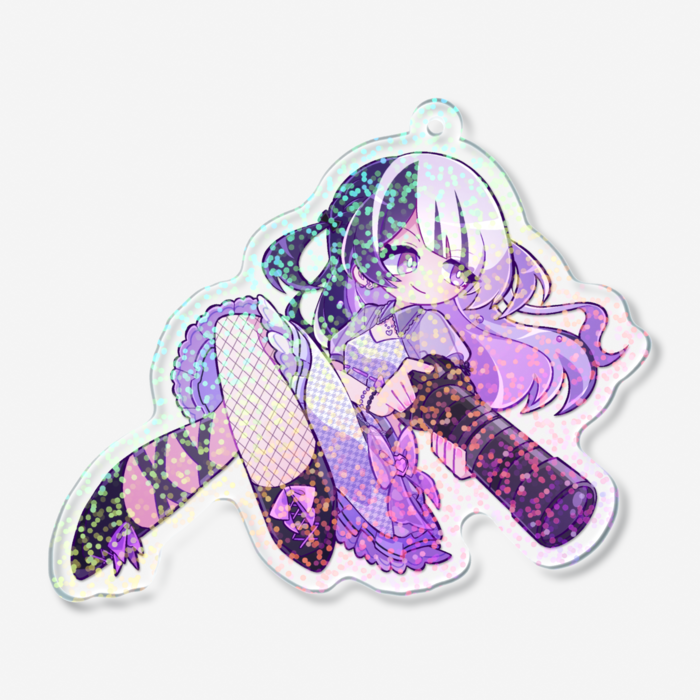 ホログラムアクリルキーホルダー - 70 × 70mm