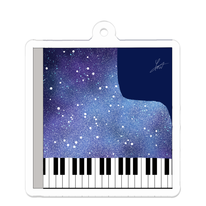 アクリルキーホルダー（コーティング） - 50 x 50 (mm)