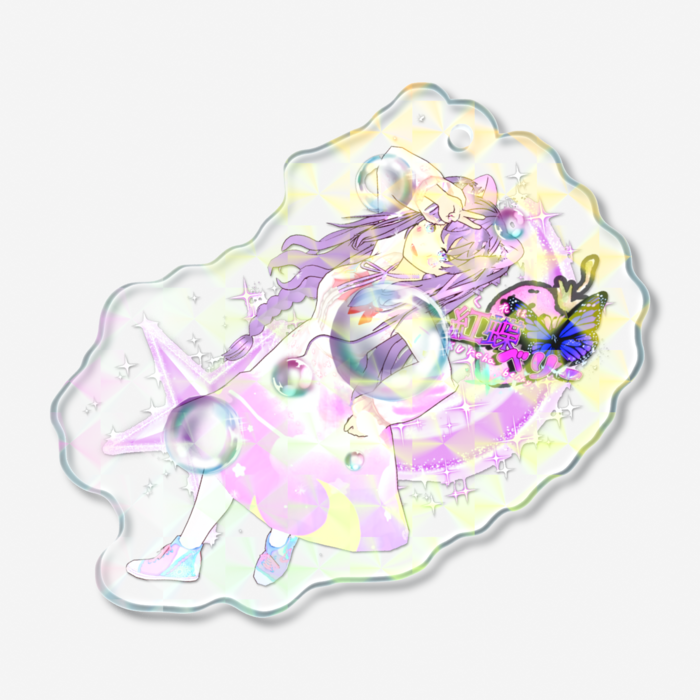 ホログラムアクリルキーホルダー - 50 × 50mm