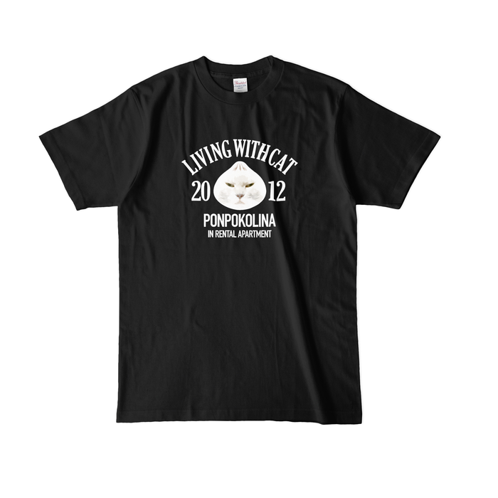 肉まんポンコTシャツ 半袖(ブラック)メンズL